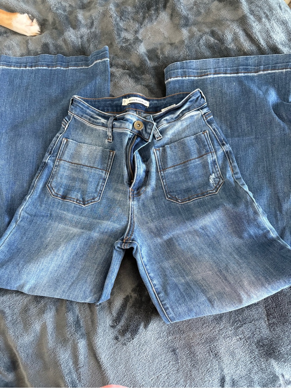 Whetherly Women's Wide Leg Jeans in Medium Blue